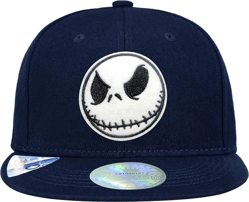 Vista 2 de Love To Sombreros hiphop para hombre, diseño de calavera bordada, gorra de béisbol con visera plana negra, calavera blanca 2, talla M - XL, Blanco