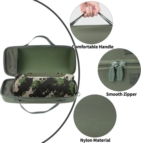 Vista 6 de Funda compatible con altavoz Bluetooth portátil JBL Xtreme 5 (verde militar)