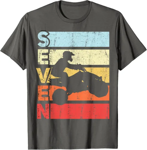 Vista 82 de ATV 7th Birthday Party ATV 4 Wheeler - Camiseta de cumpleaños temática cuádruple Negro