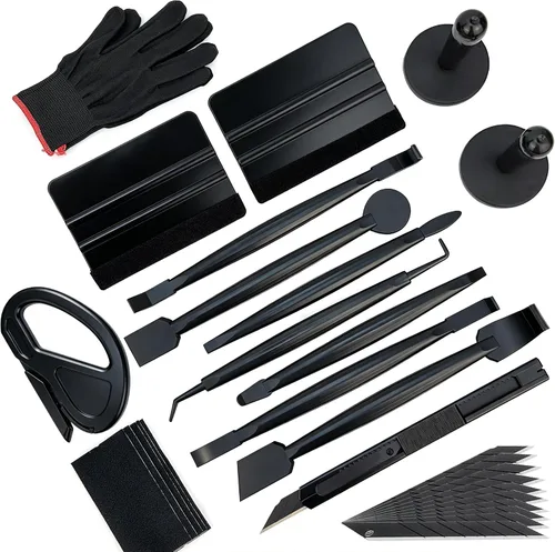 Vista 8 de Kit de envoltura de vinilo para coche con herramientas de aplicación de película de tinte de ventana, escobilla de recorte de borde de 9 mm