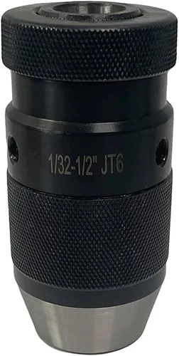 Vista 2 de Portabrocas sin llave de servicio pesado de 1/32"-1/2", montaje JT6