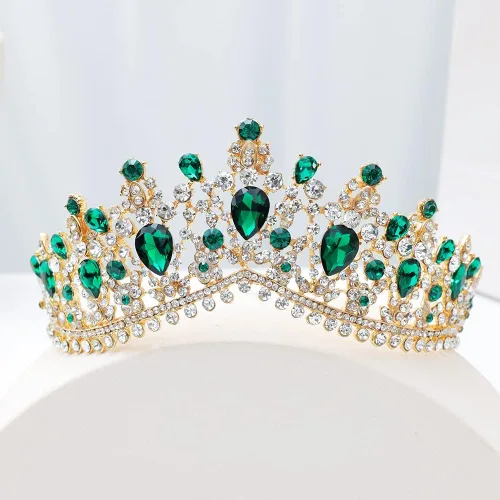 Vista 9 de Kamirola - Corona de reina y tiara corona de princesa para mujeres y niñas, diademas de cristal para novias, disfraces góticos de Halloween