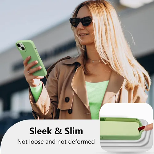 Vista 99 de Funda magnética de silicona para iPhone 13 Pro, color blanco antiguo [Compatible con Magsafe] [Forro de microfibra suave antiarañazos], funda