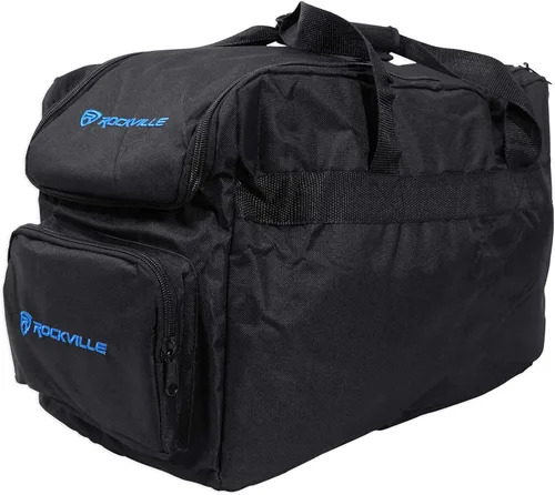 Vista 9 de (4) Rockville RockWedge LED blanco RGBWA+UV recargable luces DMX inalámbricas + bolsa