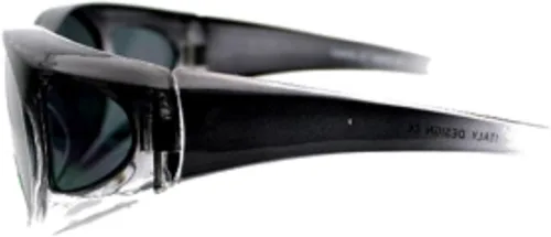 Vista 3 de The Overstock - Gafas de sol polarizadas para usar sobre gafas, 3 Gris Con Humo-2866, S