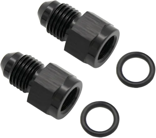 Vista 15 de 1/8 NPT hembra a -3 AN AN3 macho Flare Thread Expander adaptador Expander Accesorios de manguera Aluminio Negro