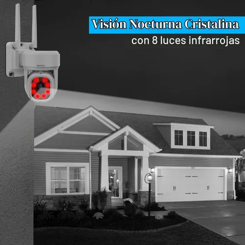 Vista 6 de sistema inalámbrico de la cámara de seguridad de 5MP PT al aire libre, 4TB
