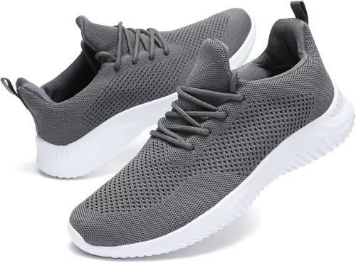 Vista 3 de Zapatos de tenis sin cordones para hombre, ligeros, transpirables, informales, suela suave, malla para el trabajo, gimnasio, tenis