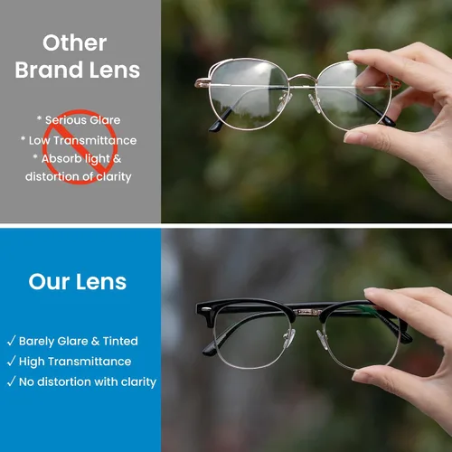 Vista 2 de GUDVUE Lentes de luz azul, para computadora/juegos/TV/teléfonos para mujeres/hombres, antirreflejos/UV400/fatiga ocular, negro/dorado