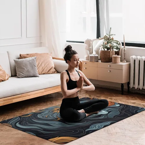 Vista 3 de Alfombra de arte de mitología nórdica de lobo Fenrir, tapete divertido regalo para decoración del hogar para dormitorio, sala de estar, alfombra