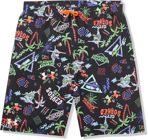 Vista 40 de Under Armour Boys' Volley Swim Trunks with UPF 50+ Sun Protection Velocidad de la Academia