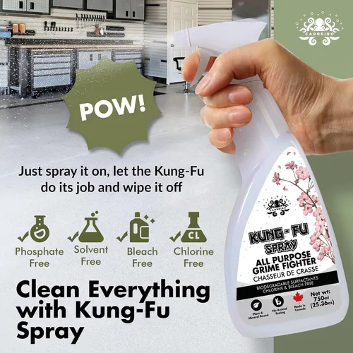 Vista 5 de KUNG-FU SPRAY 750ML Desengrasante natural multiusos y combatiente de la suciedad, a base de plantas y minerales