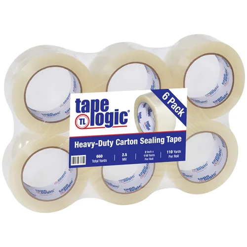 Vista 11 de Aviditi Tape Logic - Cinta de embalaje termofusible resistente, transparente de 2 pulgadas x 55 yardas, 2.5 mil, paquete de 6, perfecta