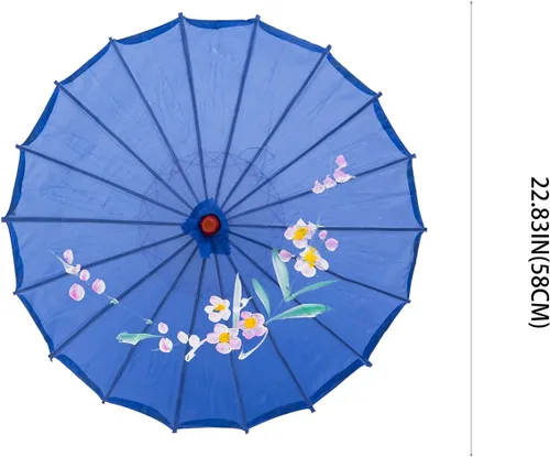 Vista 4 de THY COLLECTIBLES Sombrilla japonesa china de 22" para niños, para bodas, fotografía, disfraces, cosplay, decoración y otros eventos