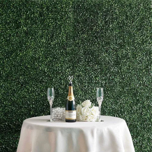 Vista 5 de ENOVA FLORAL 4 paneles de pared de boj artificial de 24 x 16 pulgadas, paneles de pared de seto de boj con protección UV, adecuado para decoración