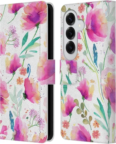 Vista 125 de Head Case Designs Officially Licensed Ninola Abstract Poppies Lilac Floral Leather Wallet Case Compatible with Samsung Galaxy A07 4G