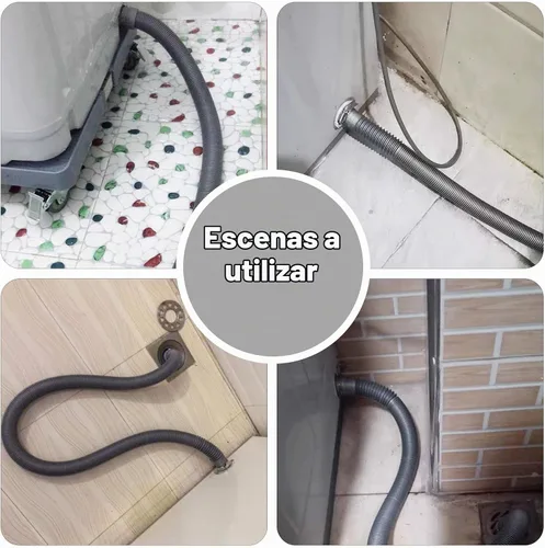 Vista 4 de Manguera de drenaje para lavadora de 32.8 pies, kit de extensión de manguera de drenaje corrugado flexible para lavadora que se ajusta a 1 1/4