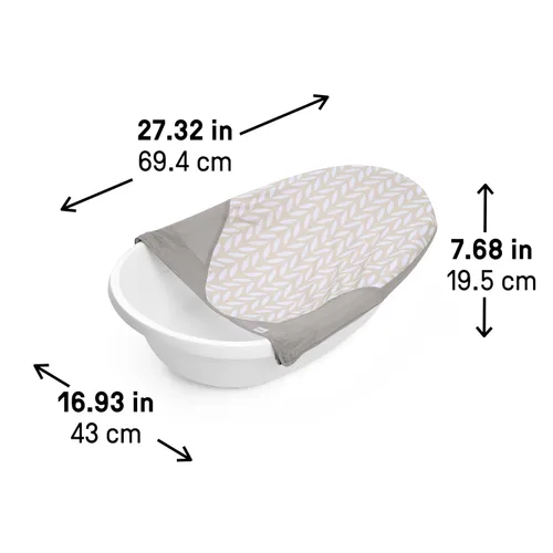 Vista 8 de Ingenuity Sylvi Full Comfort 3 en 1 Grow with Me - Bañera para bebé recién nacido a niño pequeño, eslinga de apoyo, incluye manoplas y libro