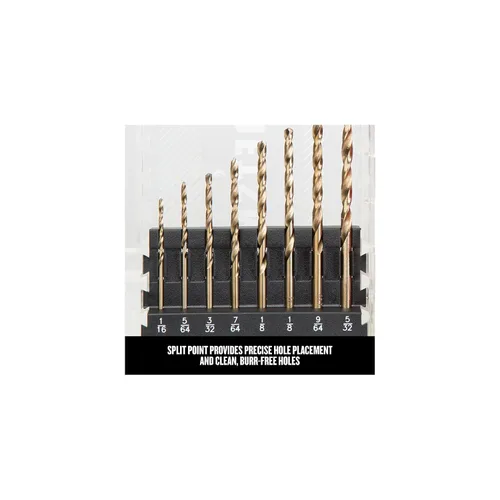 Vista 4 de CRAFTSMAN Juego de brocas de óxido de oro de 14 piezas para madera, plástico o metal (CMAM2214)