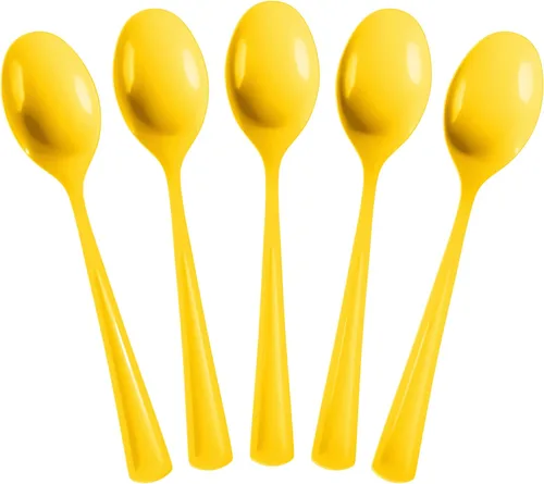 Vista 12 de Party Solids Cucharas de plástico negras, 100 piezas, cucharas negras, utensilios desechables, juego de cubiertos de plástico resistente