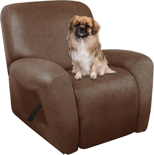 Vista 30 de ANARACHON Fundas para Sillas Reclinables Tipo Cuero, 4 Piezas Funda para Sillón Reclinable Lazy Boy, Protector de Muebles - Funda Suave Lavable