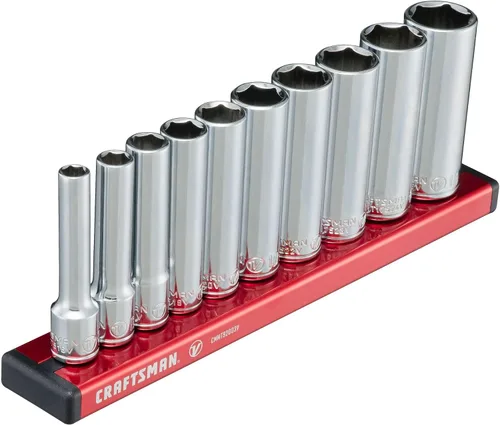 Vista 9 de CRAFTSMAN V-SERIES Juego de llaves SAE, profundo, transmisión de 1/4 pulgada, 10 piezas (CMMT17315V)