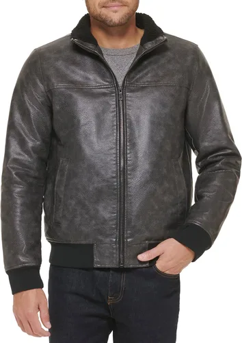 Vista 9 de Tommy Hilfiger Chaqueta bomber de piel sintética para hombre