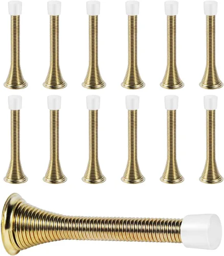 Vista 13 de KISEER - Paquete de 12 topes de puerta de resorte de 3 1/4 pulgadas, tapón de puerta de resorte flexible resistente con puntas de parachoques
