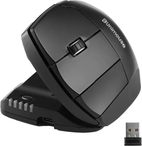 Vista 12 de Contour Unimouse - Ratón vertical ergonómico ajustable de 35° a 70°, ángulo de inclinación de 35° a 70°, 6 botones programables para productividad