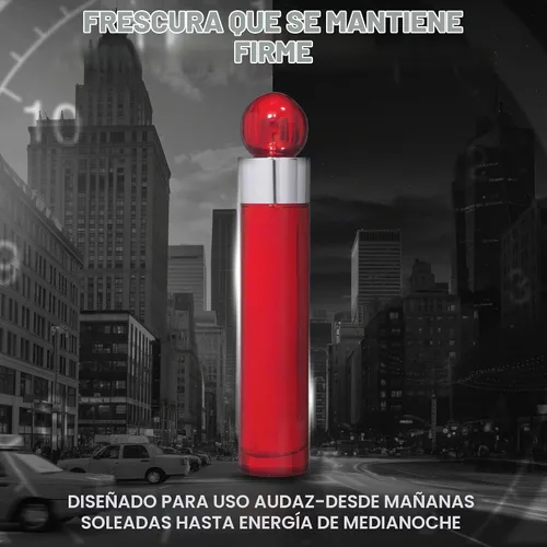 Vista 3 de Perry Ellis Eau de Toilette 360 Red para hombres con atomizador, 1.7 onzas