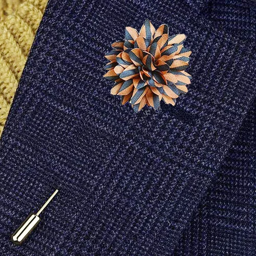 Vista 5 de Alfileres de solapa para hombre, diseño de flores de boda, paquete de 12, Sin gemas.
