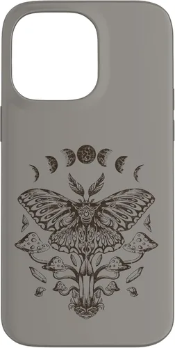 Vista 21 de Fairy Grunge Fairycore Aesthetic Goth Luna Moth Mushroom Case for iPhone 17