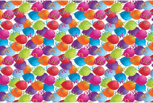 Vista 3 de Jillson Roberts Pañuelo de regalo de cumpleaños impreso de 20 x 30 pulgadas, globo blanco (48 hojas plegadas)