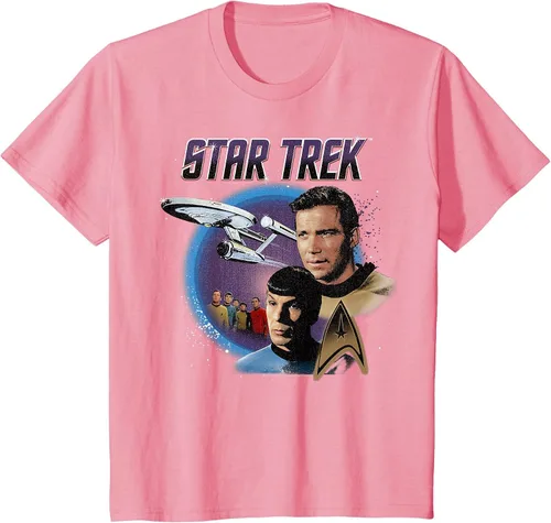 Vista 30 de Star Trek Original Series Vintage Enterprise T-Shirt Baby Blue