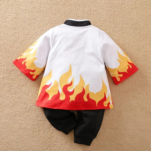 Vista 6 de RELABTABY Lindo mameluco de anime para bebé niño y niña, mameluco para Halloween, cosplay, ropa