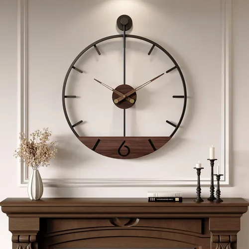 Vista 44 de Cuspin Reloj de pared de 24 pulgadas con engranajes, reloj de metal
