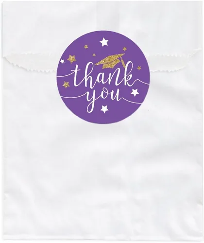 Vista 40 de Andaz Press Colección de fiesta de graduación con purpurina de color morado real y dorado, pancarta colgante con cuerda, Congrats Grad!, 5 pies, 1