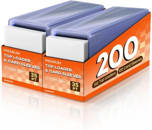 Vista 10 de 200 fundas para tarjetas, cargadores superiores de plástico duro de 3 x 4
