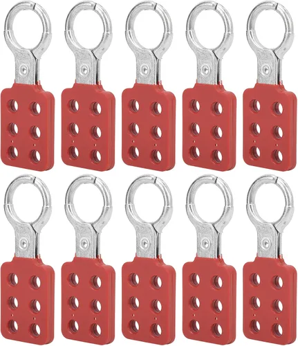 Vista 9 de 10 cerrojos de bloqueo, 6 agujeros de aluminio con bloqueo de seguridad para la industria química, energía eléctrica, gasolina, 0.984 in / 1.0