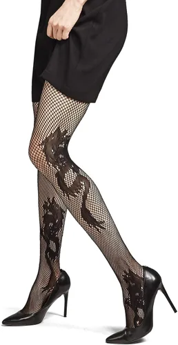 Vista 2 de Natori Dragon Toss - Mallas de red con estampado