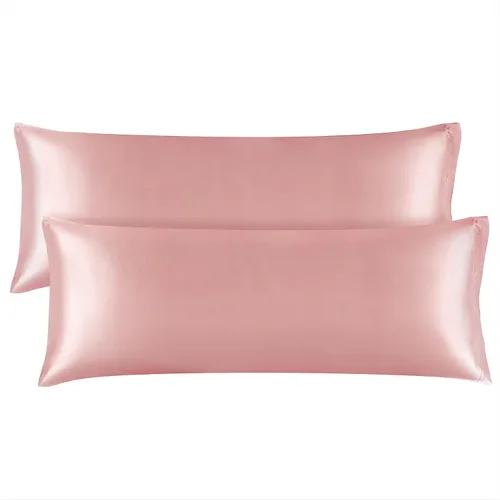 Vista 71 de BEDELITE Funda de almohada de satén para cabello y piel, súper suave y refrescante similar a las fundas de almohada de seda, paquete de 2 con cierre