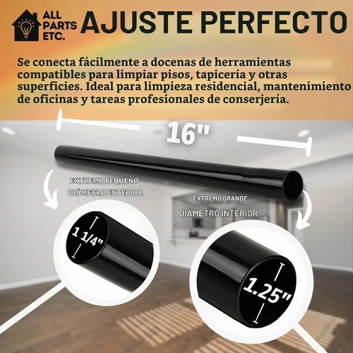 Vista 6 de Varitas de extensión de vacío de 1.25 pulgadas, accesorios y accesorios de vacío de 1.260 in Tubos de tubo de vacío de varilla de extensión de 3