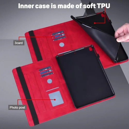 Vista 19 de ALILANG Funda para Xiaomi Redmi Pad de 10.61 pulgadas 2022 con lápiz capacitivo, múltiples ángulos de visión con soporte de piel sintética