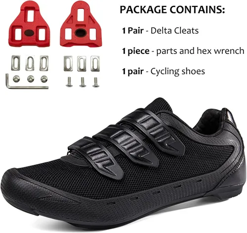 Vista 3 de Mens Womens Indoor Cycling Shoes Compatible with Peloton Bike Shoes Cycling Shoes with Delta Cleats Clip Outdoor Pedal SPD Road Bike Shoes