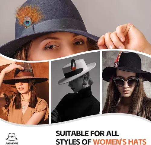 Vista 4 de 12 plumas para sombrero, plumas naturales surtidas para sombreros, coloridos pines de plumas reales para manualidades, sombreros de vaquero