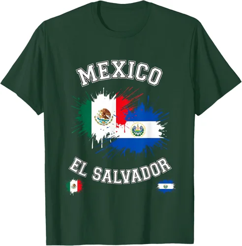 Vista 100 de Camiseta de recuerdo de la bandera vintage de El Salvador de México