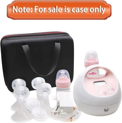 Vista 2 de LTGEM - Funda de viaje para extractor de leche eléctrico Spectra Baby USA S1 Plus / S2 Plus Premier (negro y azul)