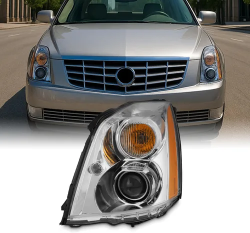 Vista 8 de AKKON - Compatible con Cadillac DTS 2006-2011 [tipo HID/Xenón] Proyector de faros cromados, par de faros delanteros para conductor+Pasajero, kit HID