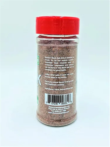 Vista 6 de Sal negra (KALA NAMAK) / grano fino/8 onzas (paquete de 2 botellas)