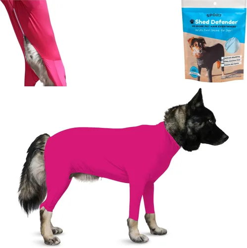 Vista 10 de Enterizo deportivo para perro Shed Defender para la caída del pelo, visto en Shark Tank, liviano y transpirable, traje de cuerpo para perros